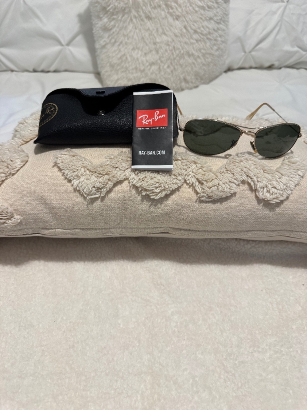 Vintage B&L Ray-Ban USA Aviator Sunglasses 58mm Gold Frame - AS IS